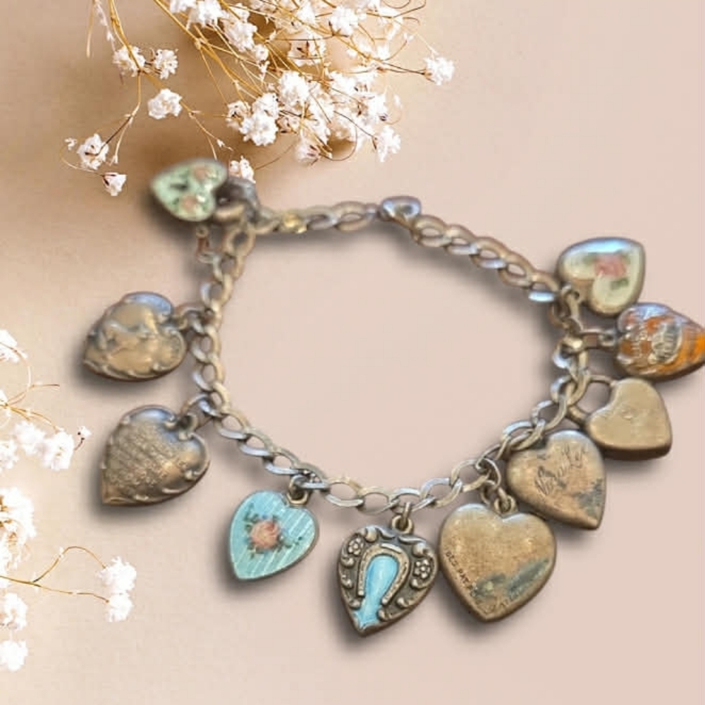 Vintage Sterling Silver Charm Bracelet
